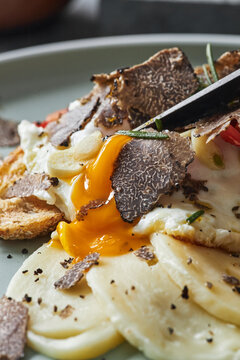 Egg Toast With Truffles.