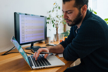 Freelancer at home office