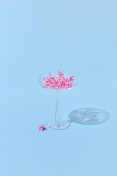 Small flowers in glass