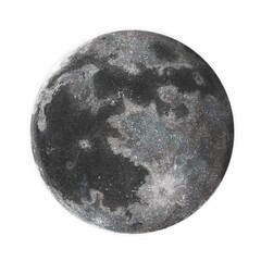 Full Moon on white background