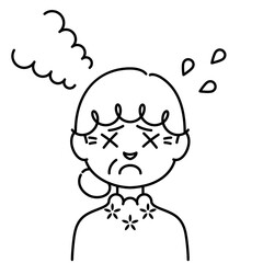 困った表情の女性【高齢者】