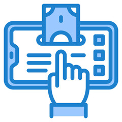 Mobile phone blue style icon