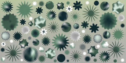 Virus spreading out over dark background