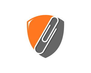 Paper clip inside the shield protection