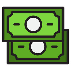 Money color line style icon