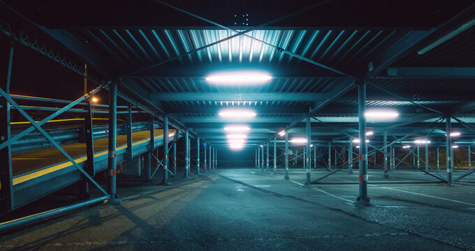 Neon City Night Lights in perspective 