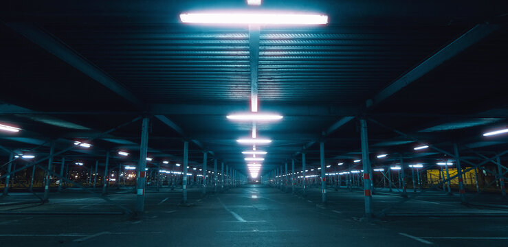 Neon City Night Lights in perspective 