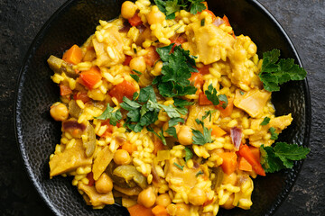 Vegan Chickun and Yellow Rice