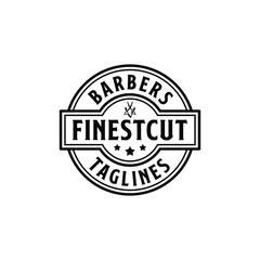 vintage barbershop Vector Logo Design