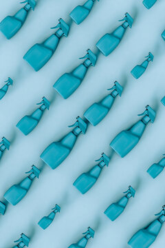 patten of some Blue spray bottle