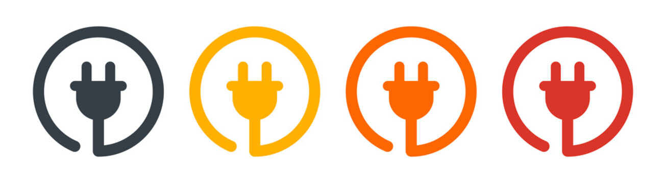 Electric plug icon symbol. Vector illustration. Power concept