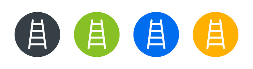 Ladder icon vector isolated on white background. Button design