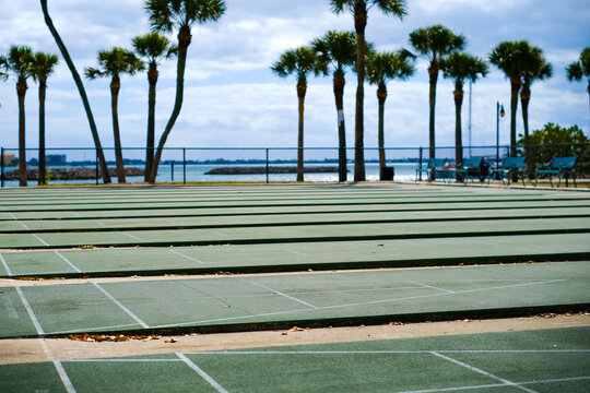 Shuffleboard Courts In Tropical Florida