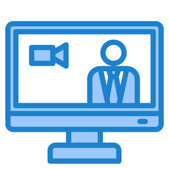 Live blue style icon