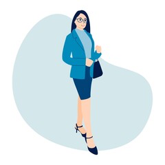 Vector illustration of businesswoman character