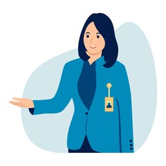 Vector illustration of businesswoman character