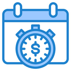 Calendar blue style icon