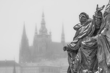 Fototapeta na wymiar Religious Statue in Prague