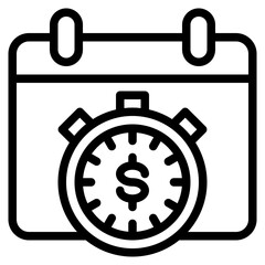 Calendar outline style icon