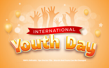 Illustration Vector Graphic Of International Youth Day Poster Background, International Youth Day Theme Design