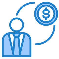 Investment blue style icon