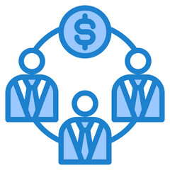 Investment blue style icon