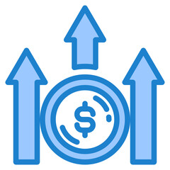 Money blue style icon