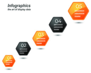 Infographic display  template. Idea to display information, ranked and statistics.