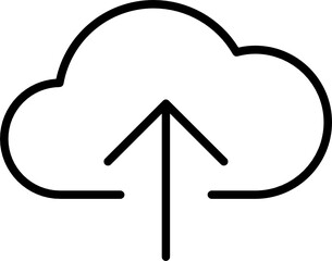 Outline cloud upload icon