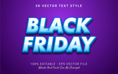Editable text effect - Black friday text style concept