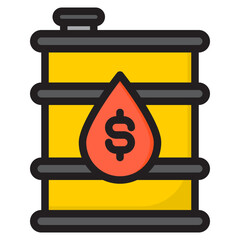 Oil color line style icon