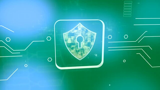 4k video of security system light background.