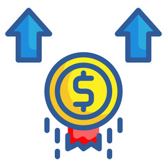 money filled outline icon