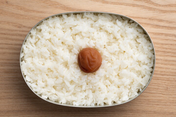 日の丸弁当（俯瞰）テーブル