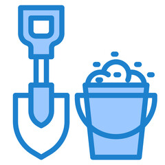 shovel blue style icon