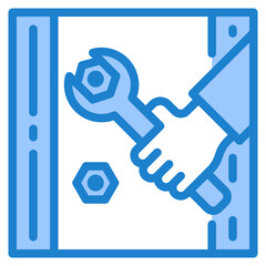 wrench blue style icon