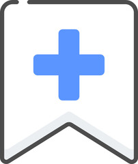 Fototapeta premium Colored line bookmark icon