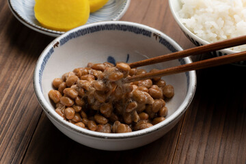 朝食の納豆