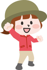 二頭身_アウトドアな女性