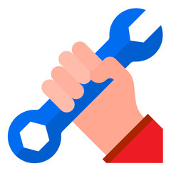 wrench flat style icon