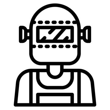recommend clip art: welder outline style icon
