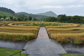 日本　群馬　中之条ガーデンズ　梅雨