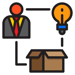 marketing color line style icon