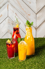 summer lemonade with fresh fruits