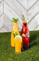 summer lemonade with fresh fruits