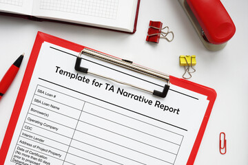 SBA form Template for TA Narrative Report