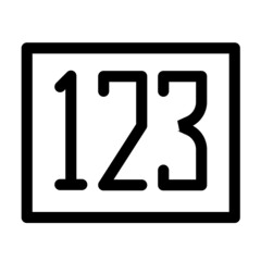 number icon lineal style vector illustration 