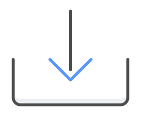 Colored line download icon