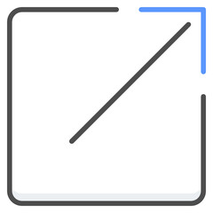 Colored line export icon