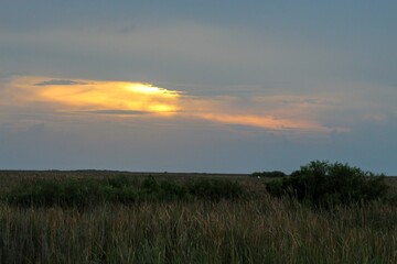 Fototapeta na wymiar sunset storm in the Everglades National Park